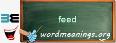 WordMeaning blackboard for feed